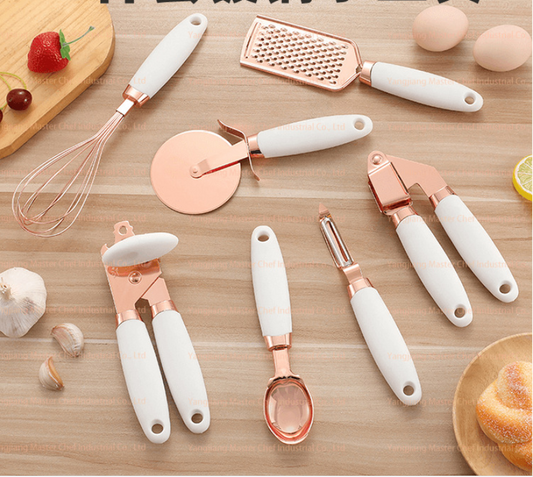 Kitchen Household Peeler Gadget Copper Plating Set - This N That