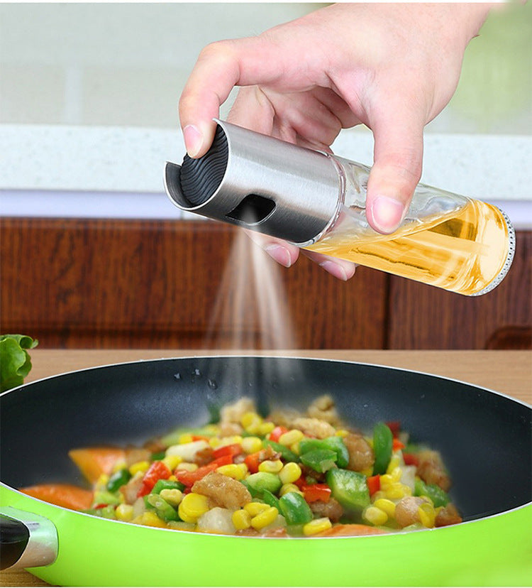 BBQ Healthy Kitchen Cooking Oil Vinegar Spray Bottle - This N That