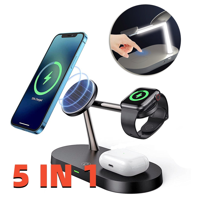 Multifunctional Five-In-One Magnetic Wireless Charger - This N That